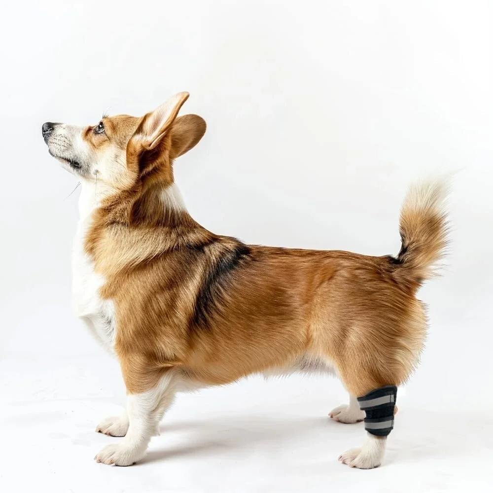 XS Dog Knee Brace Torn ACL Hind Leg Luxating Removable & Adjustable X-Small Pair